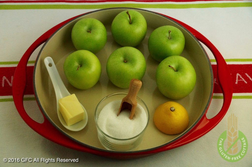 Filling for apple crumb pie (gluten-free upside down apple pie/ tarte tatin).