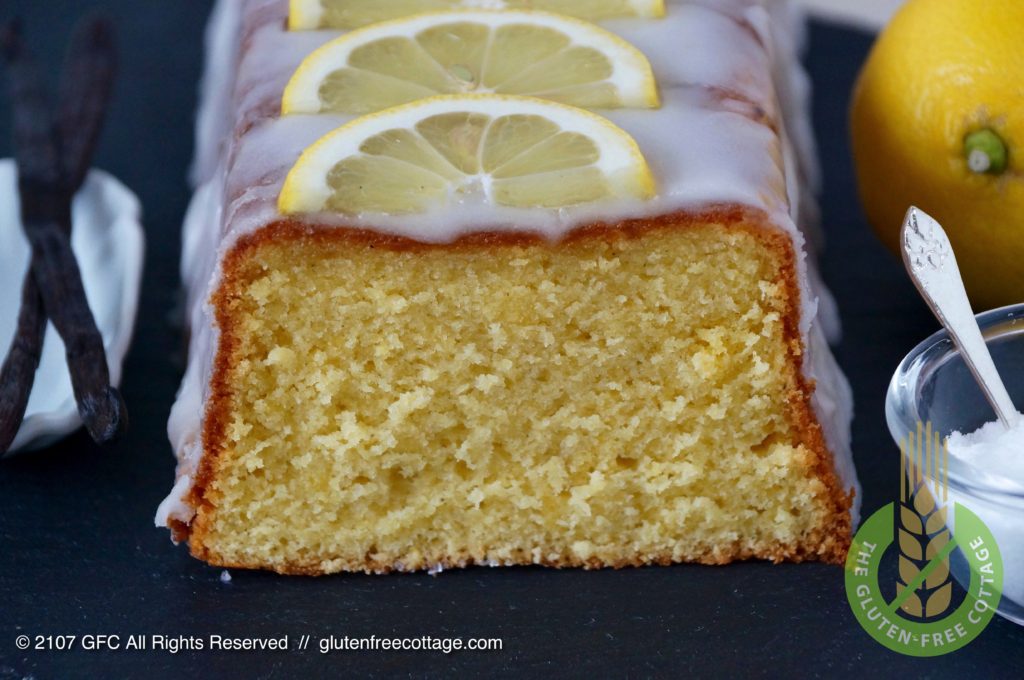 Very flavorful, soft and moist gluten-free lemon cake.