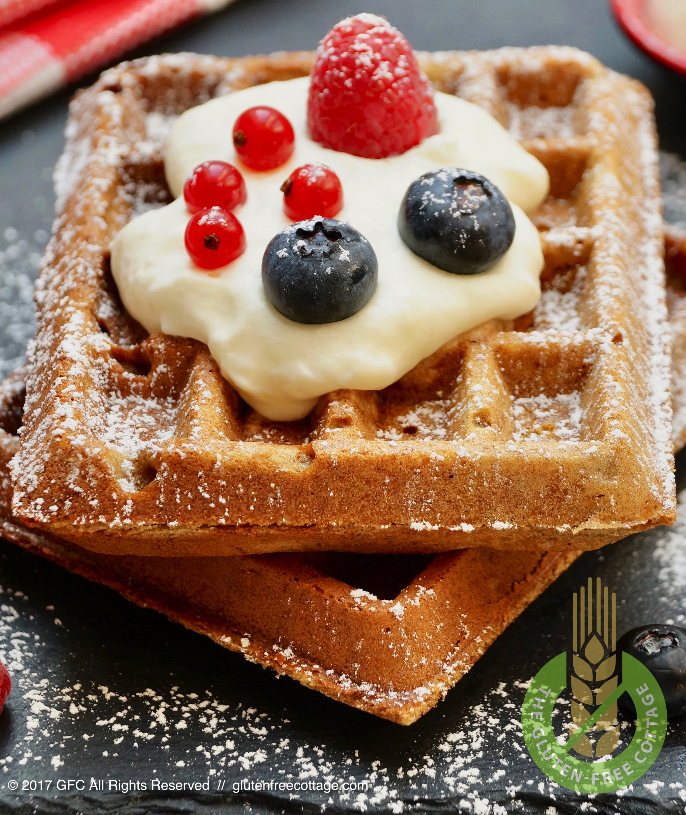 Crispy and tasty gluten-free waffles.